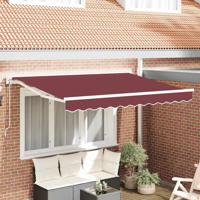 vidaXL Markisenrahmen Bordeauxrot 250 x 200 cm