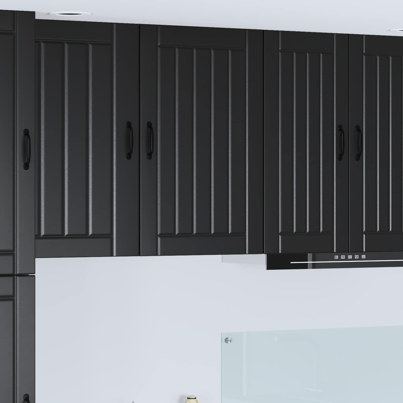 vidaXL Wandschrank LUCCA Schwarz 50 x 31 x 80 cm Holzwerkstoff