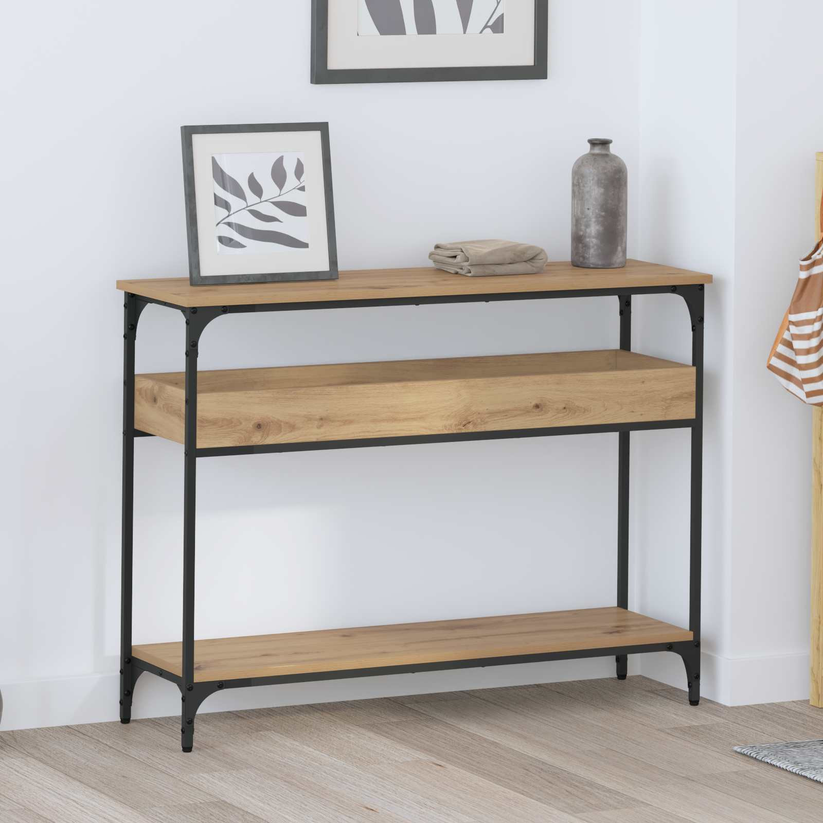 vidaXL Konsolentisch Artisan-Eiche 100 x 29 x 75 cm Holzwerkstoff