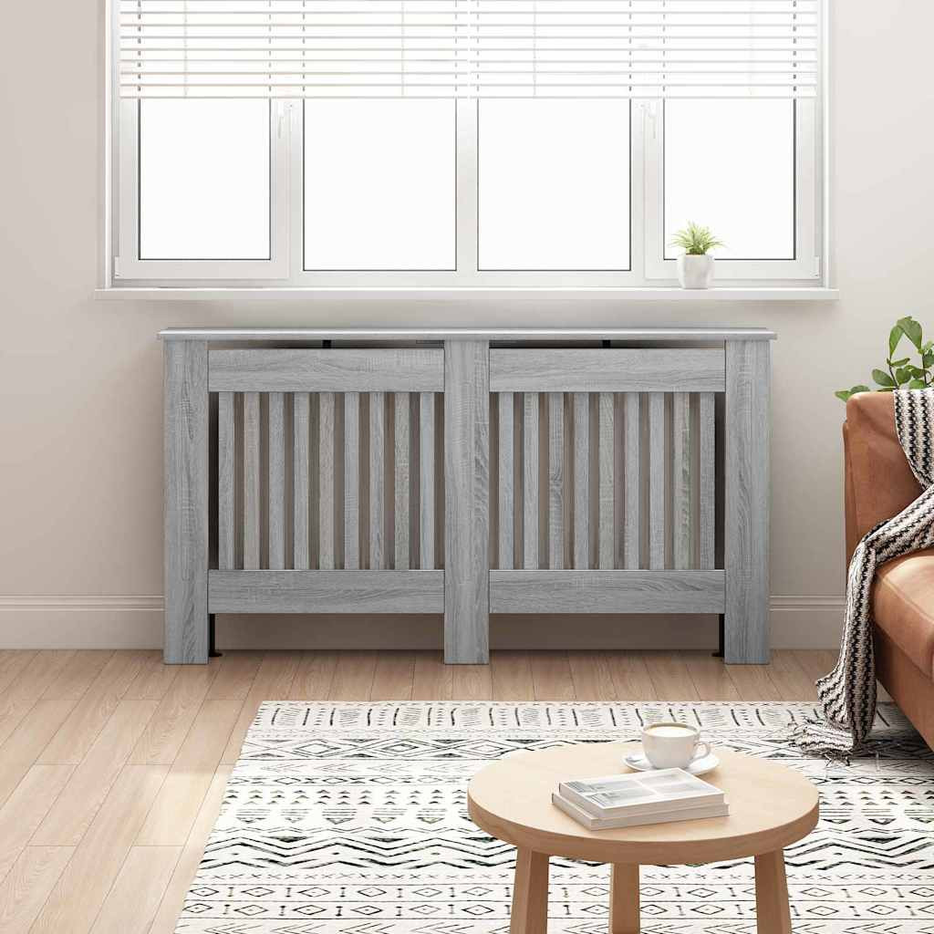vidaXL Heizkörperabdeckung Grau Sonoma 152 x 19 x 81,5 cm