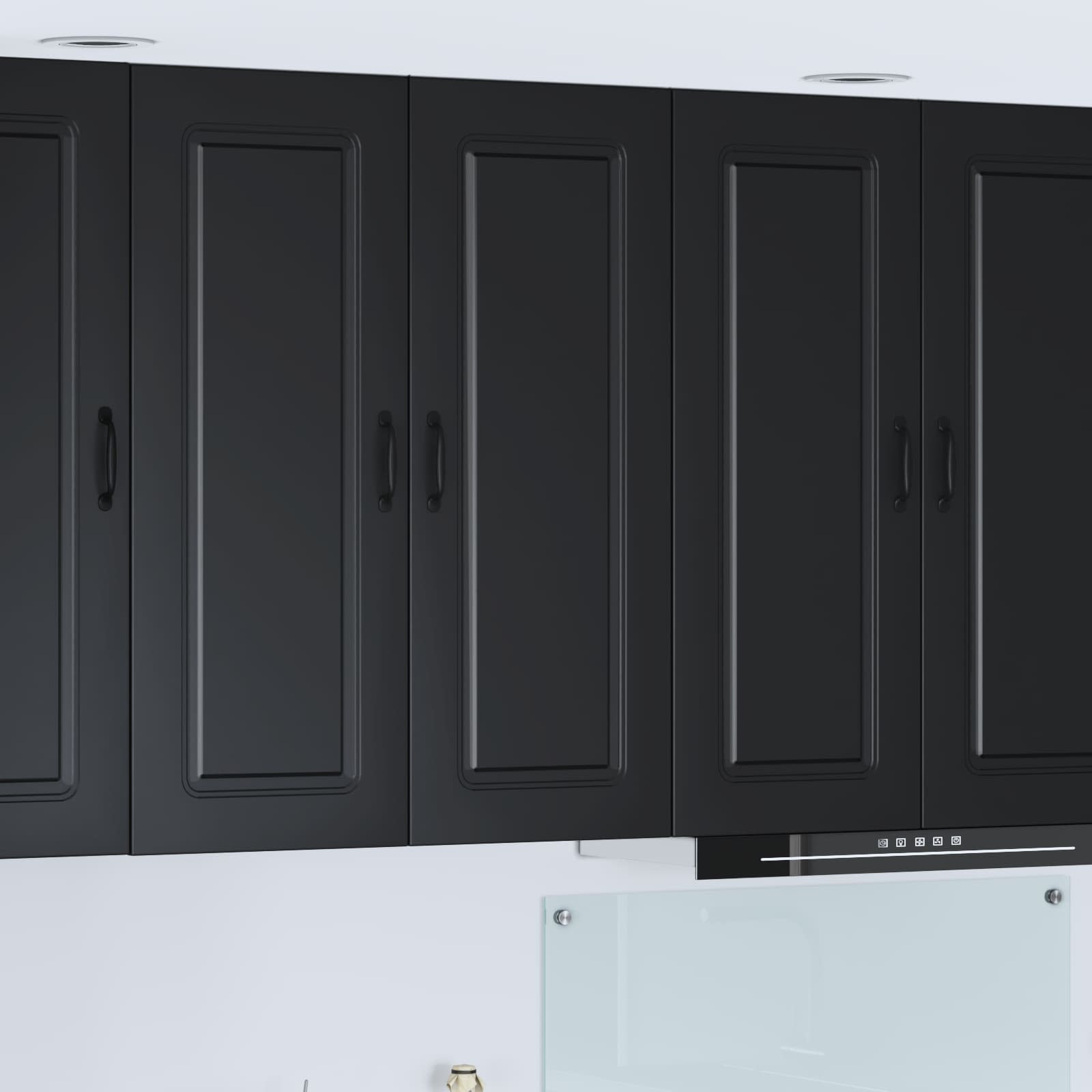 vidaXL Geschirrspülerfront Kalmar Schwarz 80 x 31 x 100 cm