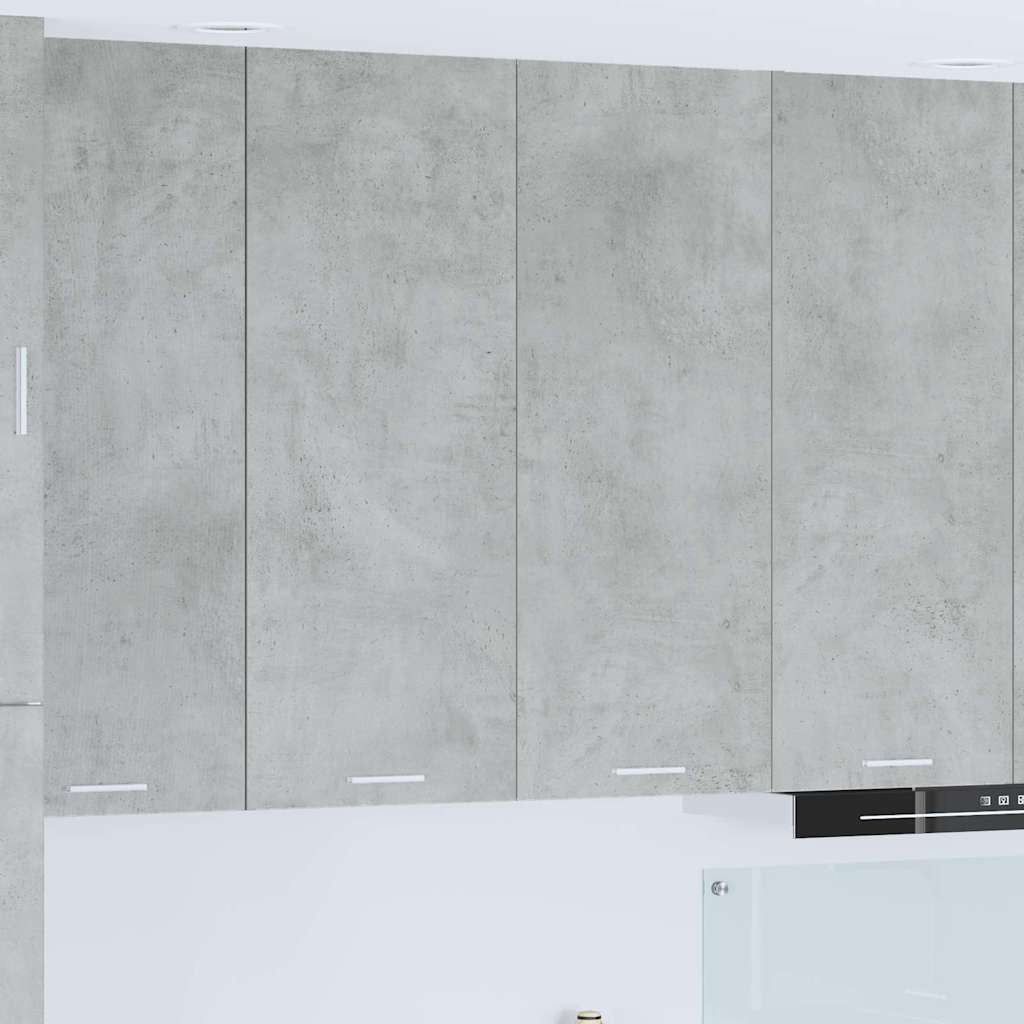 vidaXL Hängeschrank mit Tür Beton Grau 80 x 31 x 100 cm Holzwerkstoff