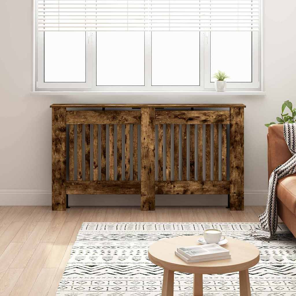 vidaXL Heizkörperabdeckung Raucheiche 152 x 19 x 81,5 cm Holzwerkstoff