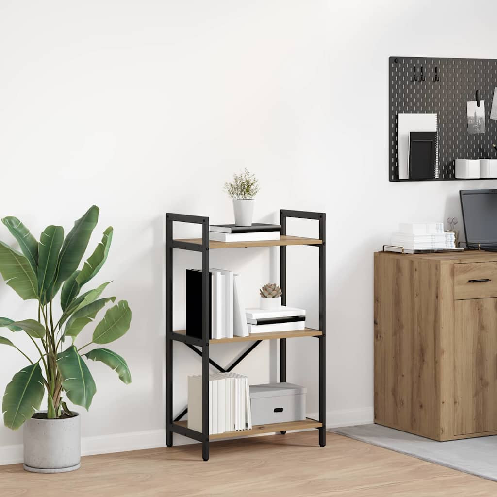 vidaXL Bücherregal 3 Ebenen 56 x 34 x 96 cm Holzwerkstoff