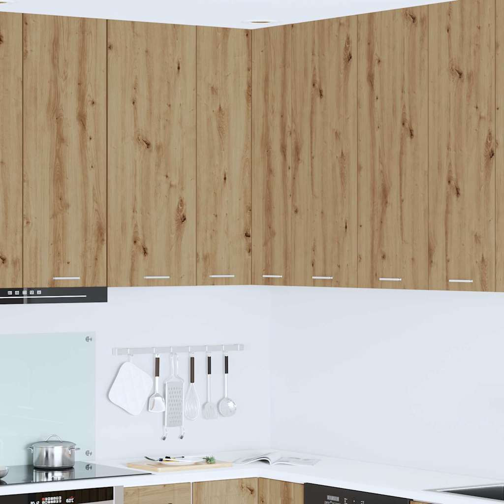 vidaXL Hängeschrank mit Tür Artisan-Eiche und Weiß 57 x 57 x 100 cm