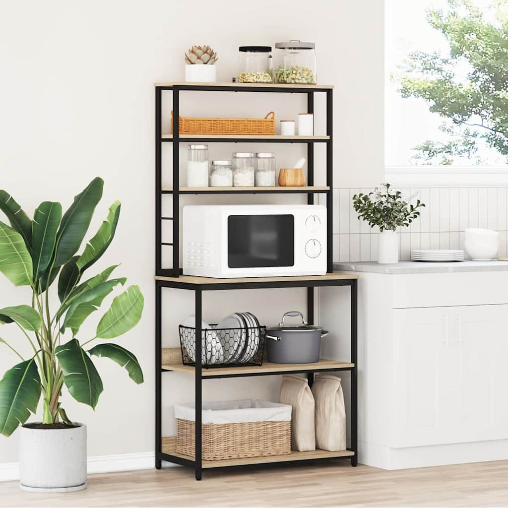 vidaXL Küchenregal Sonoma-Eiche 80 x 40 x 168 cm Holzwerkstoff