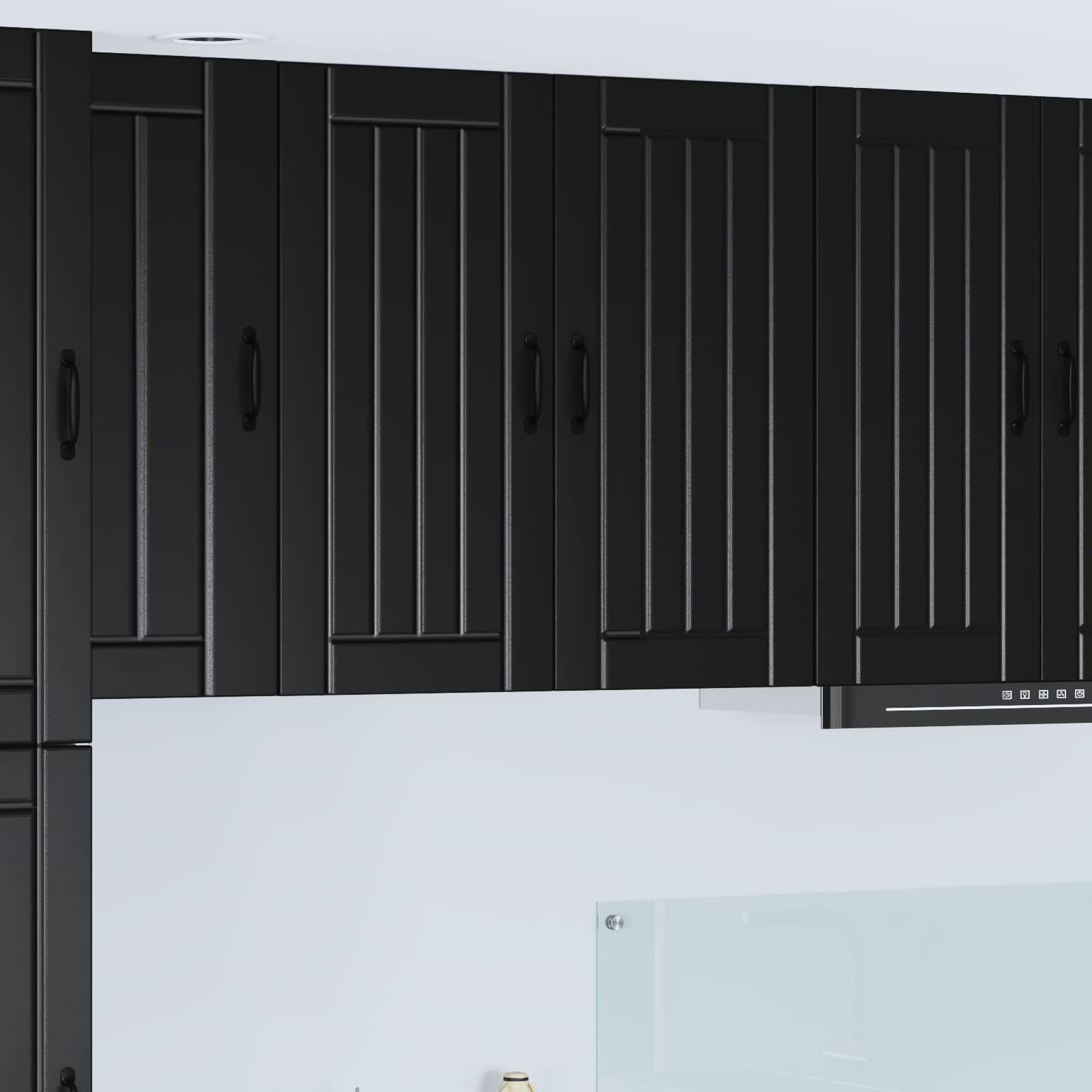 vidaXL Wandschrank LUCCA Schwarz 80 x 31 x 80 cm Holzwerkstoff