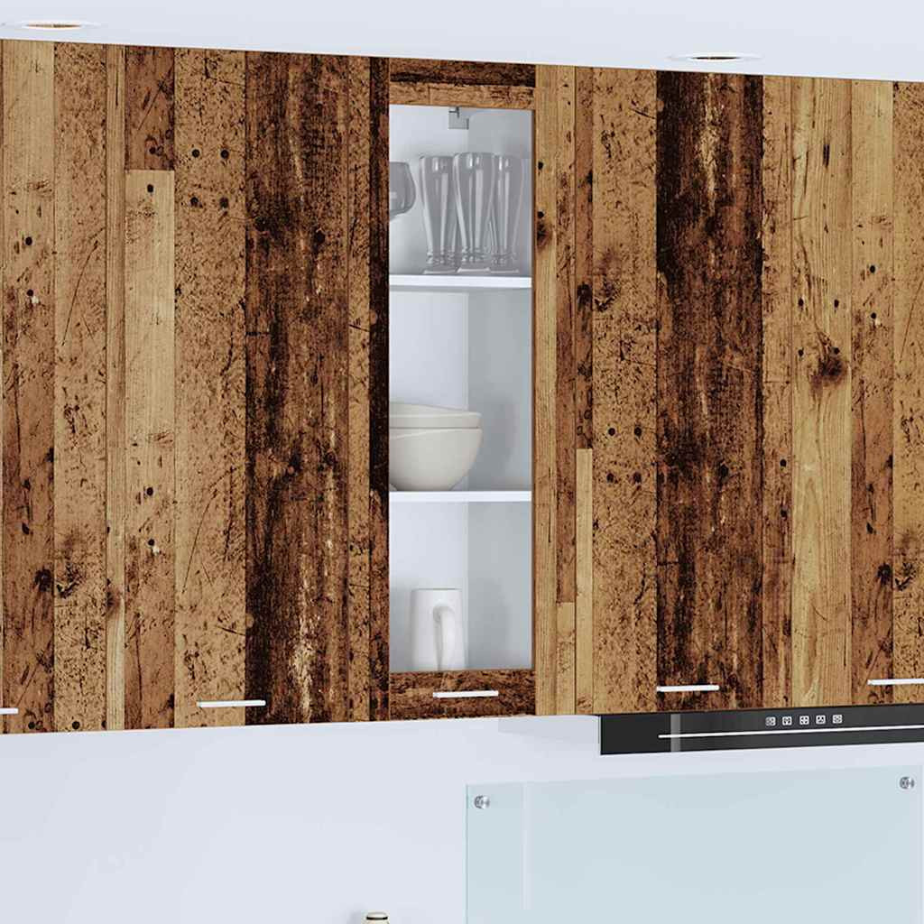 vidaXL Hängeschrank mit Tür Altholz 40 x 31 x 100 cm Holzwerkstoff