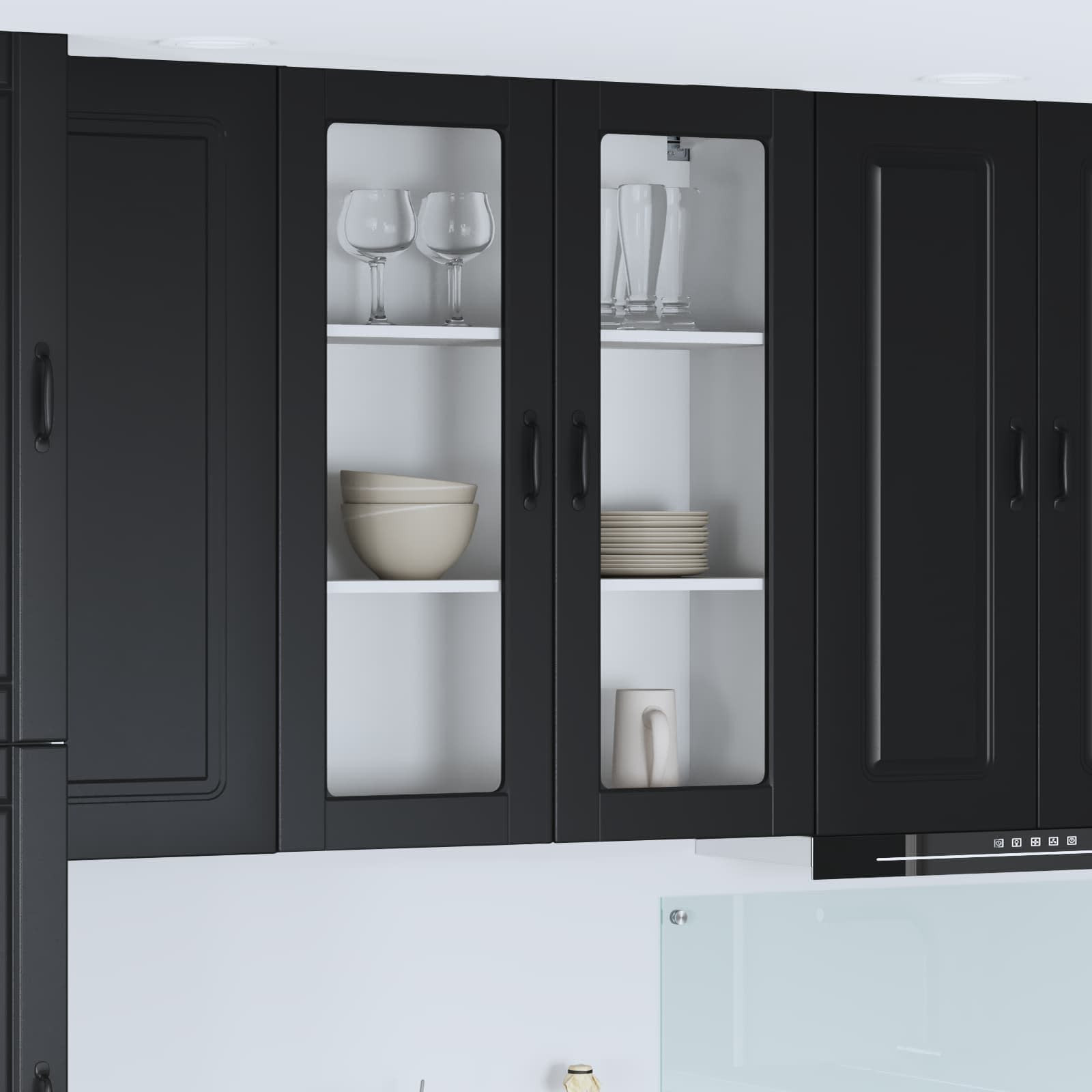 vidaXL Geschirrspülerfront Kalmar Schwarz 80 x 31 x 100 cm