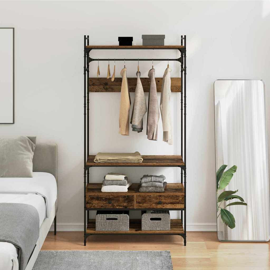 vidaXL Kleiderschrank Altholz 89 x 39 x 184.5 cm Holzwerkstoff