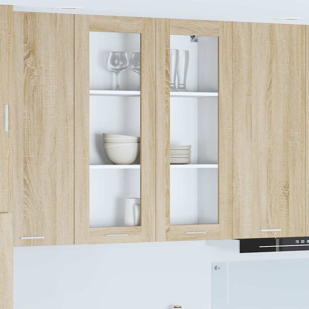 vidaXL Hängeschrank Sonoma-Eiche 80 x 31 x 100 cm Holzwerkstoff