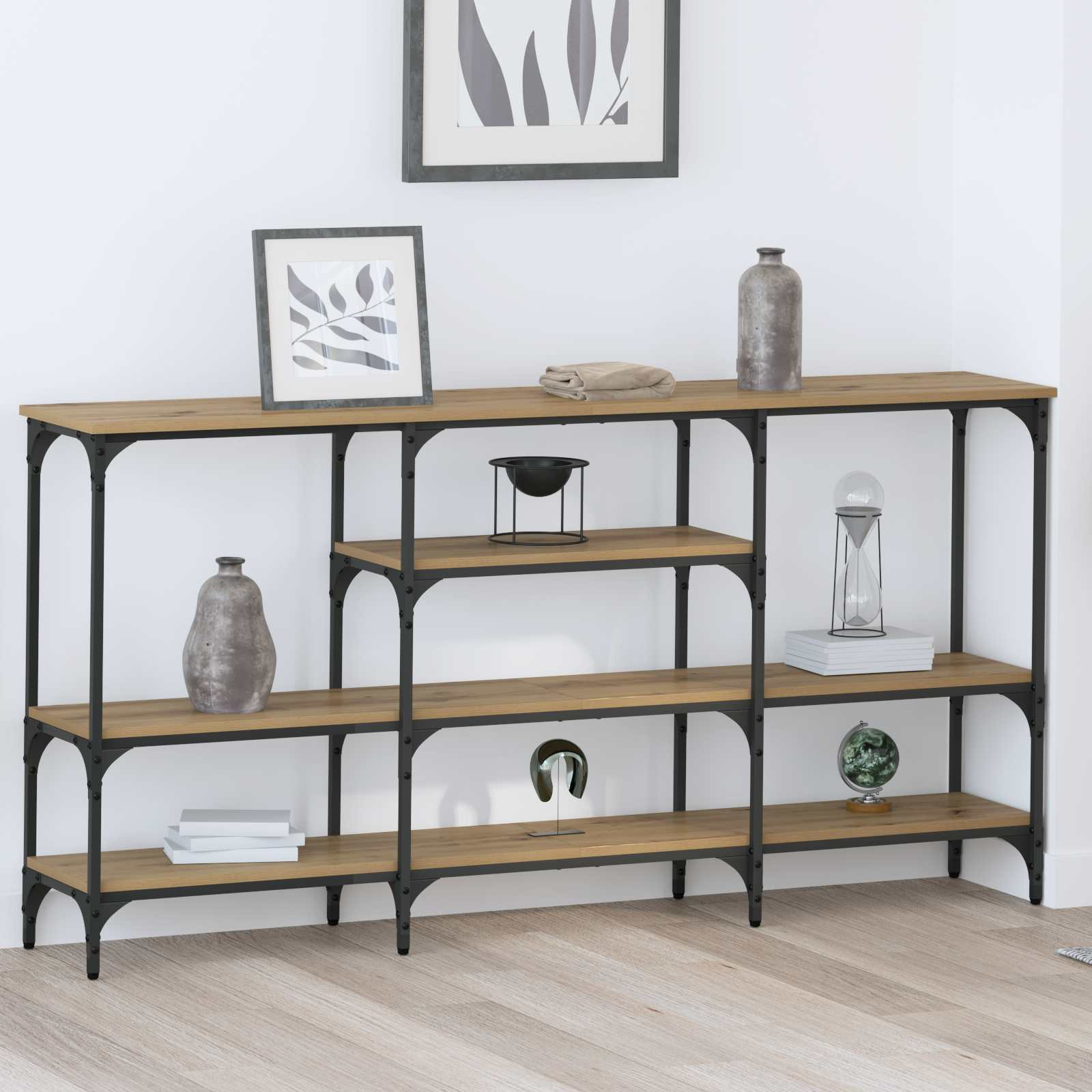 vidaXL Konsolentisch Artisan-Eiche 160 x 29 x 80 cm Holzwerkstoff