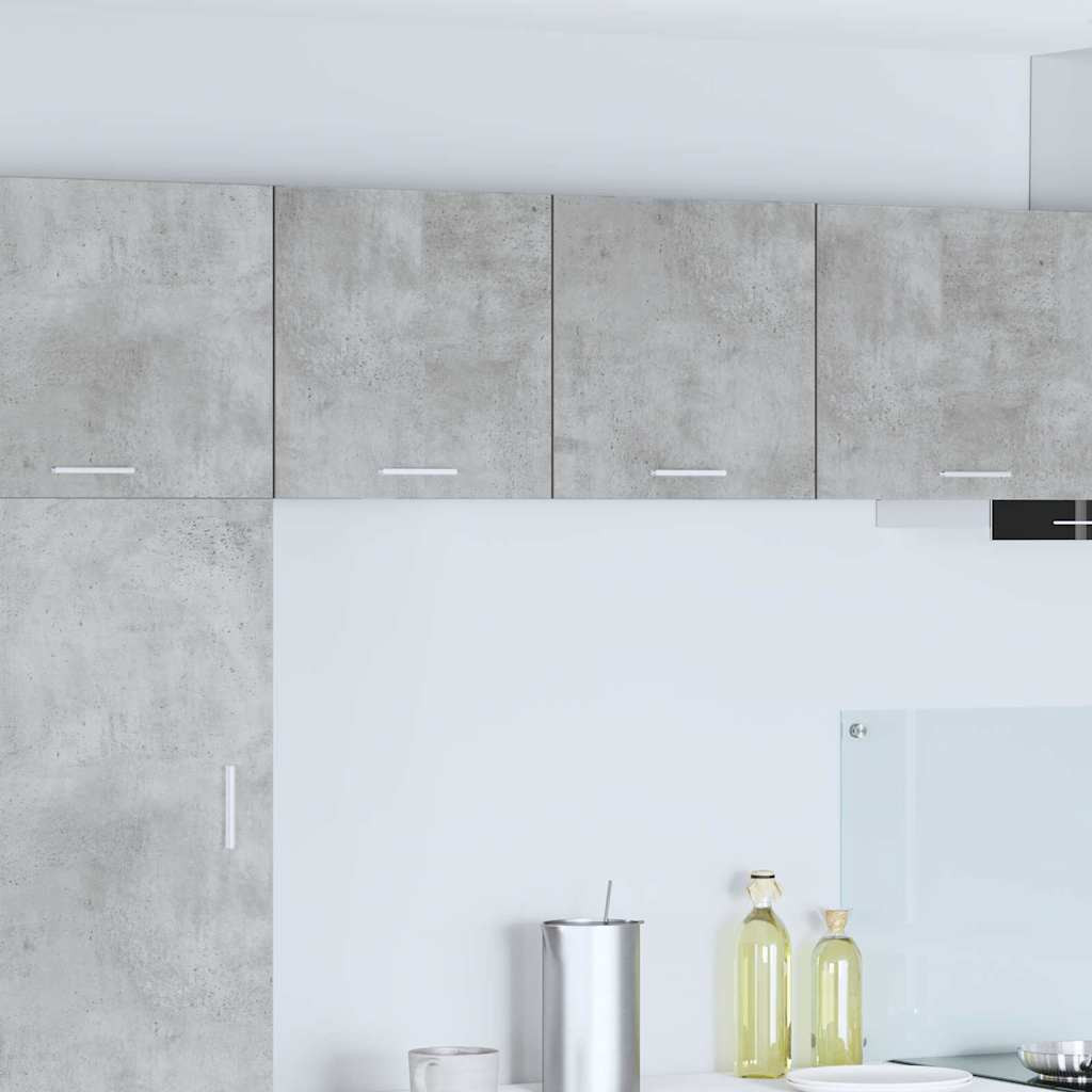 vidaXL Hängeschrank mit Tür 2 pcs Betongrau und Weiß 40 x 31 x 40 cm