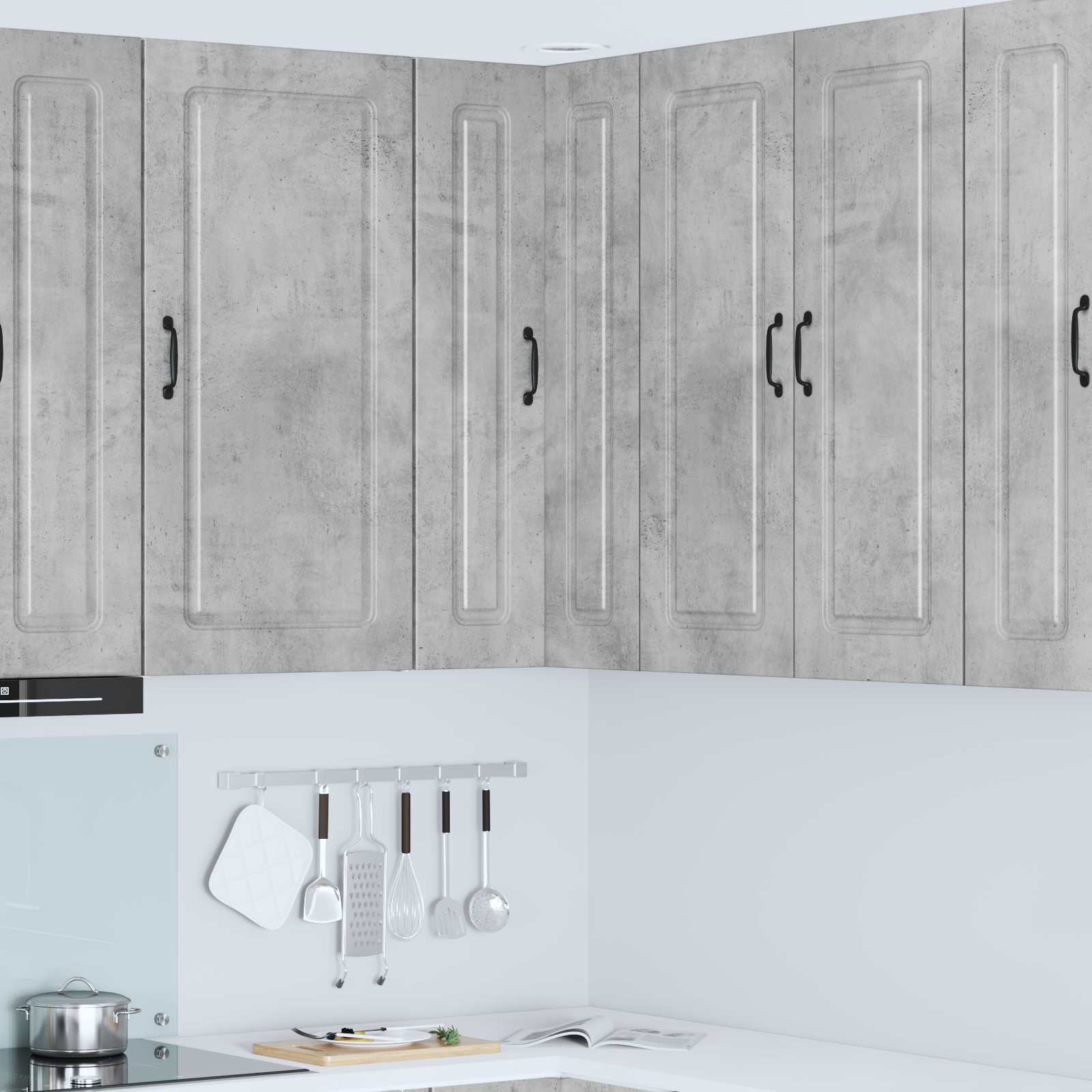 vidaXL Geschirrspülerfront Kalmar Beton Grau 57 x 57 x 100 cm