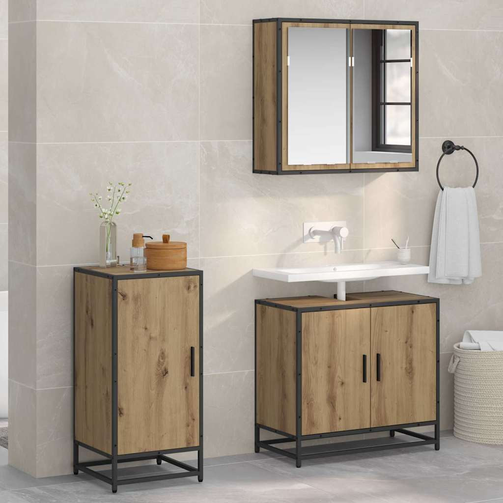 vidaXL Sideboard Artisan-Eiche 35,5 x 35 x 76 cm