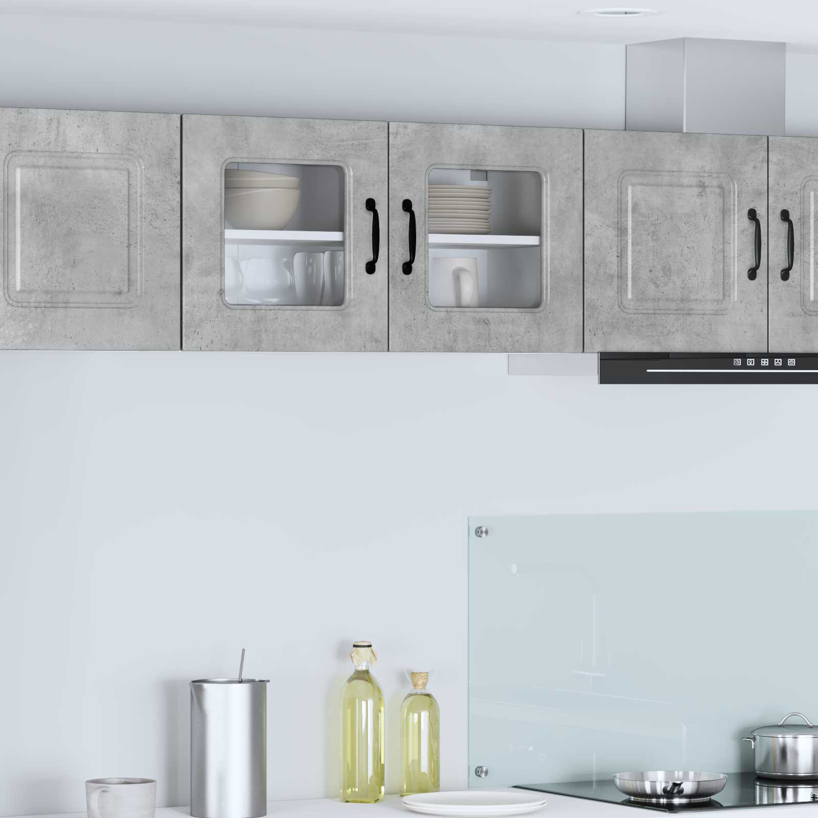 vidaXL Geschirrspülerfront Kalmar Beton Grau 80 x 31 x 40 cm