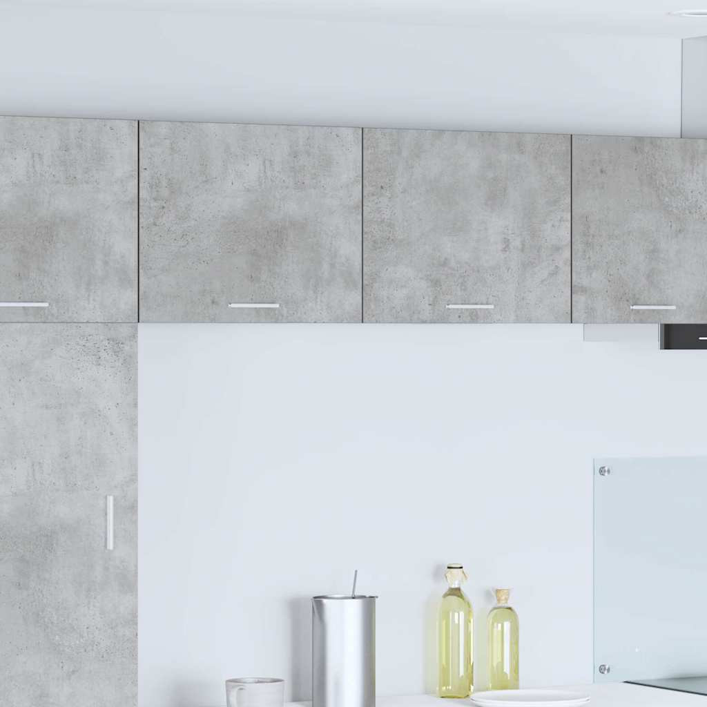 vidaXL Hängeschrank mit Tür 2 pcs Betongrau und Weiß 50 x 31 x 40 cm