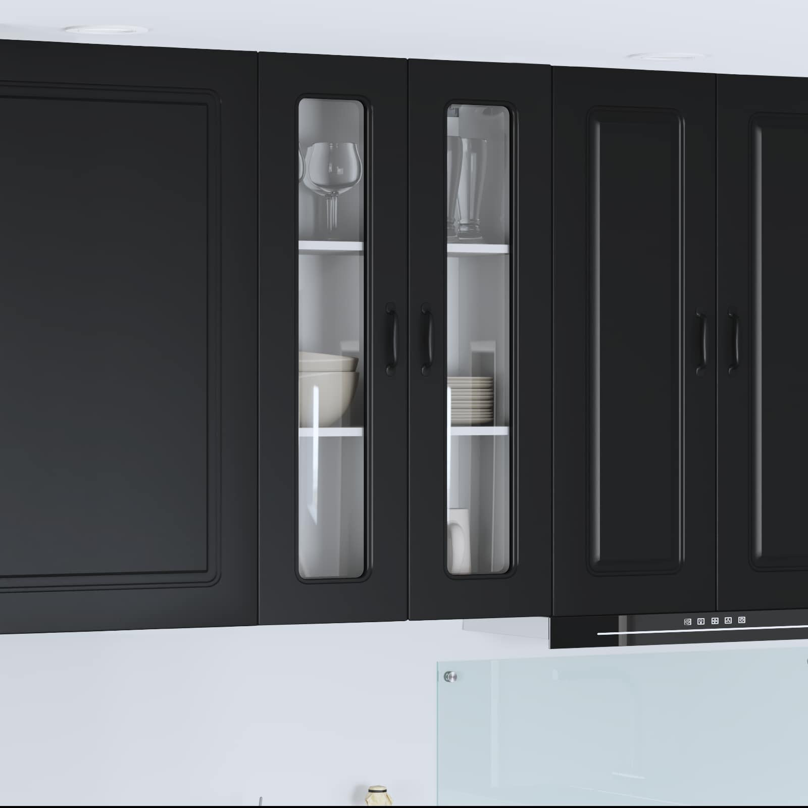 vidaXL Geschirrspülerfront Kalmar Schwarz 60 x 31 x 100 cm
