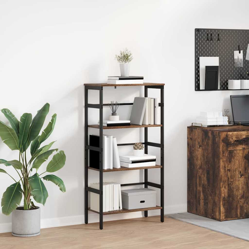 vidaXL Bücherregal Geräucherte Eiche 60 x 29,5 x 115 cm Holzwerkstoff