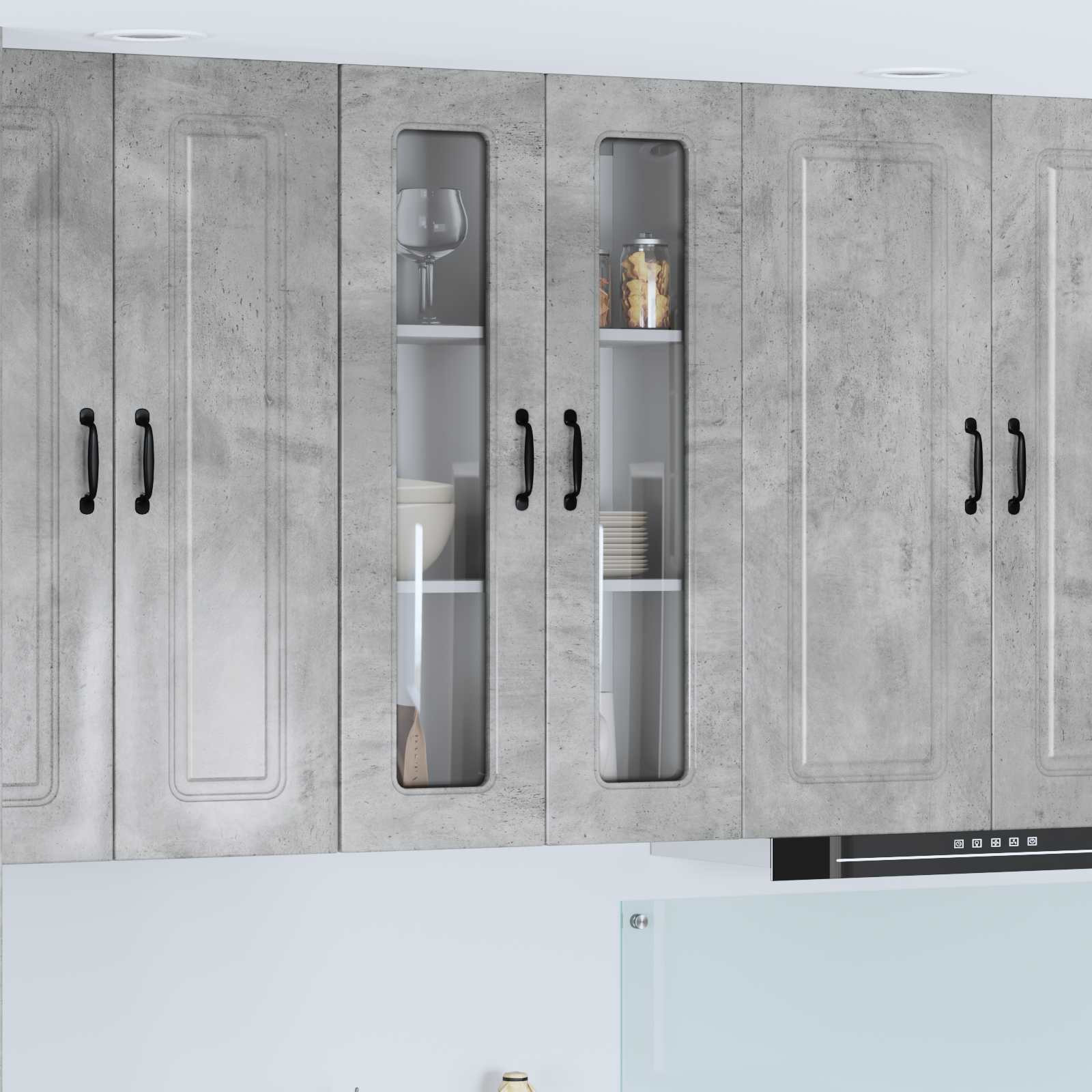 vidaXL Geschirrspülerfront Kalmar Beton Grau 60 x 31 x 100 cm