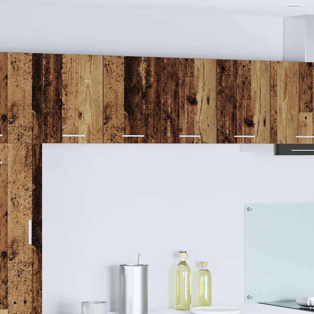 vidaXL Hängeschrank mit Tür 2 pcs Altes Holz und Weiß 60 x 31 x 40 cm