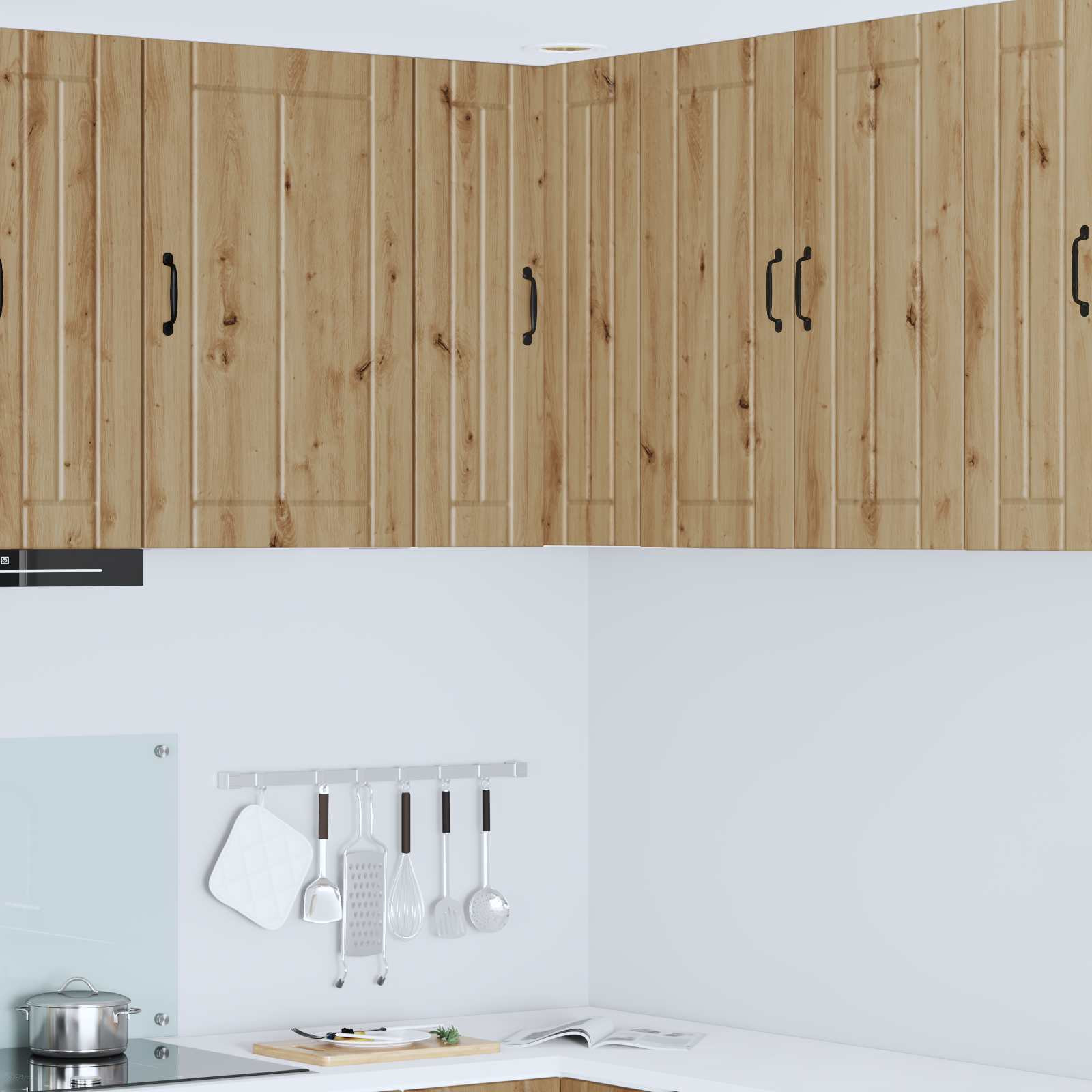 vidaXL Wand-Eckschrank LUCCA Artisan-Eiche 57 x 57 x 80 cm