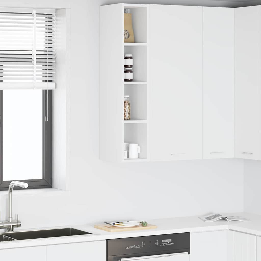 vidaXL Hängeschrank mit Speicher Weiß 20 x 29,5 x 100 cm Holzwerkstoff