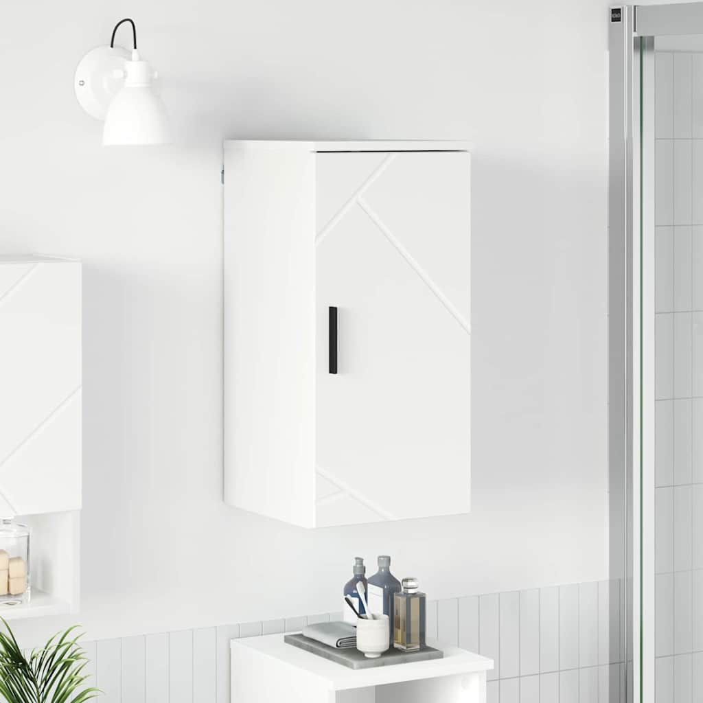 vidaXL Badezimmerschrank Weiß 30 x 31,5 x 61 cm Holzwerkstoff & Metall