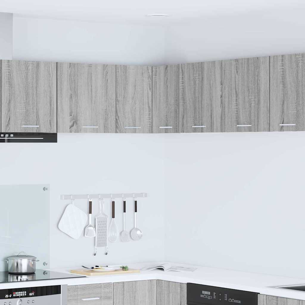 vidaXL Hängeschrank Grau Sonoma und Weiß 57 x 57 x 40 cm Holzwerkstoff