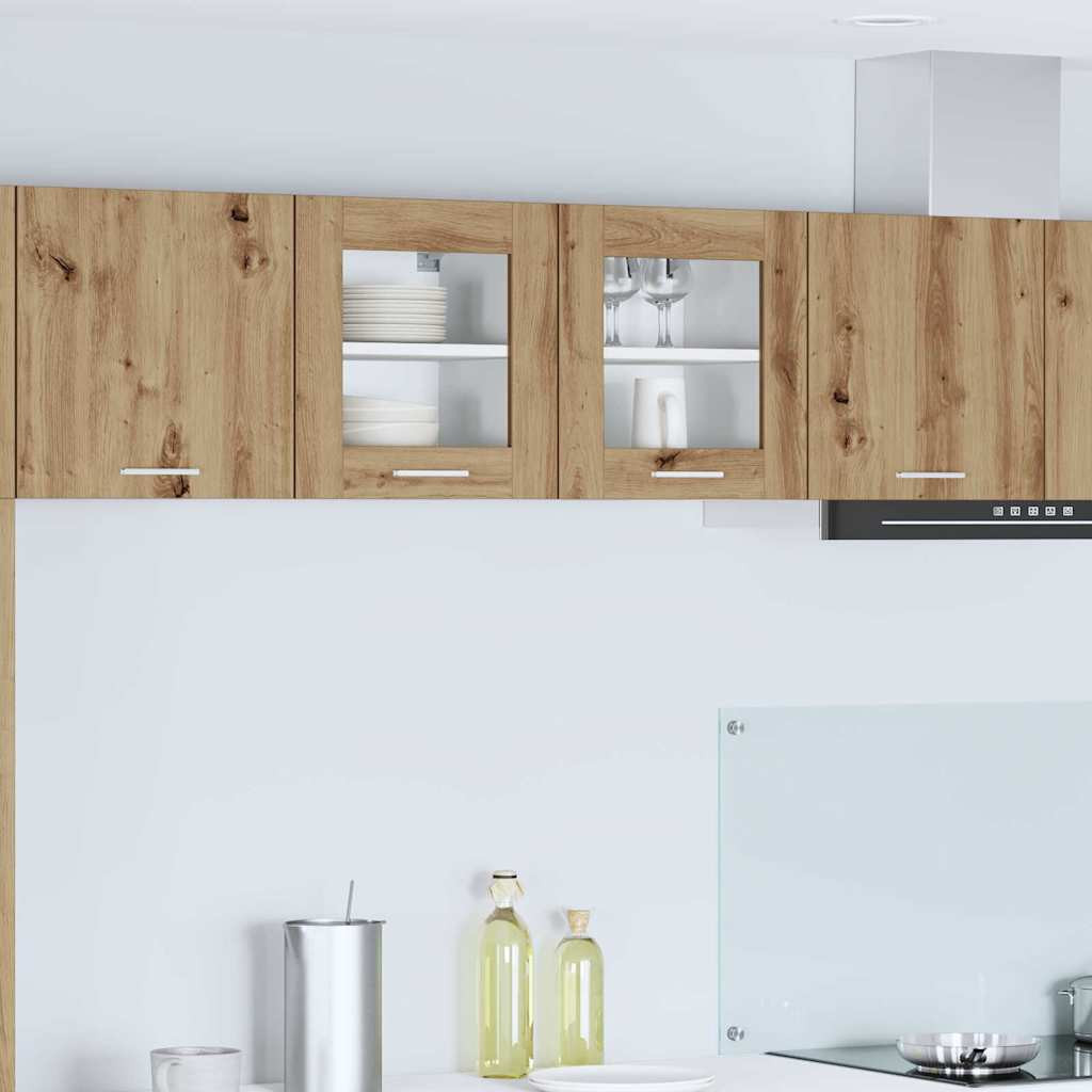 vidaXL Hängeschrank mit Tür Riga 2 pcs Artisan-Eiche 40 x 31 x 40 cm