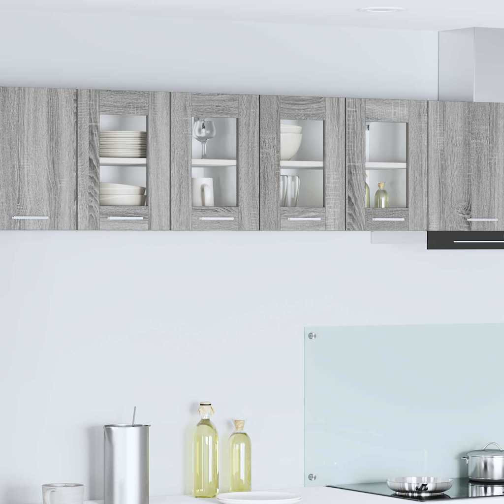 vidaXL Hängeschrank 2 pcs Graues Sonoma 60 x 31 x 40 cm Holzwerkstoff