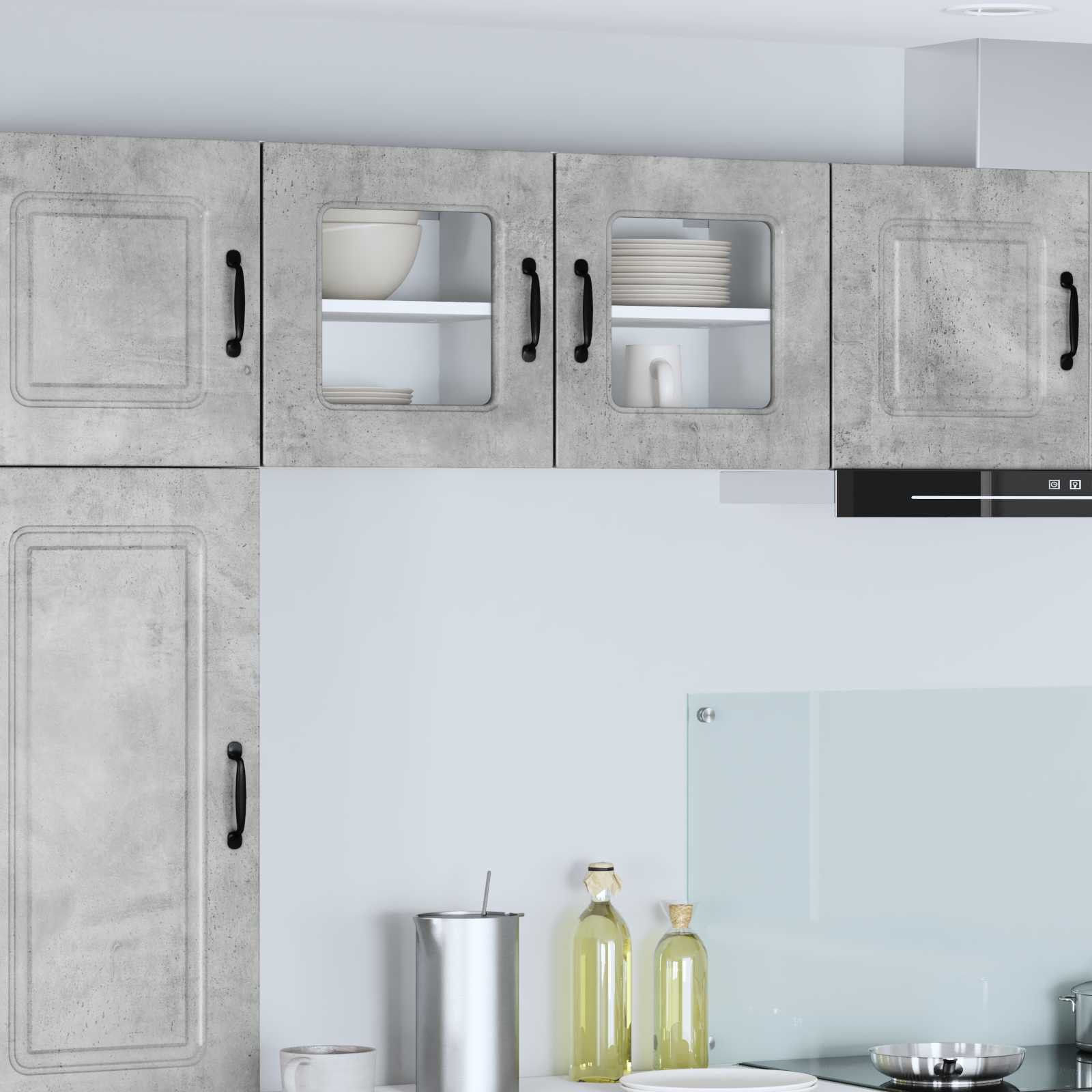 vidaXL Geschirrspülerfront Kalmar 2 pcs Beton Grau 40 x 31 x 40 cm