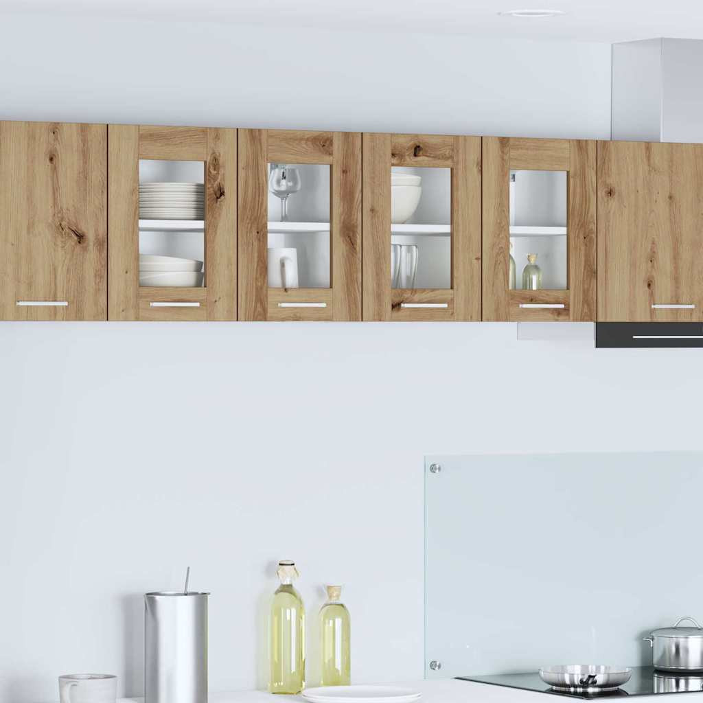 vidaXL Hängeschrank mit Tür Riga 2 pcs Artisan-Eiche 60 x 31 x 40 cm