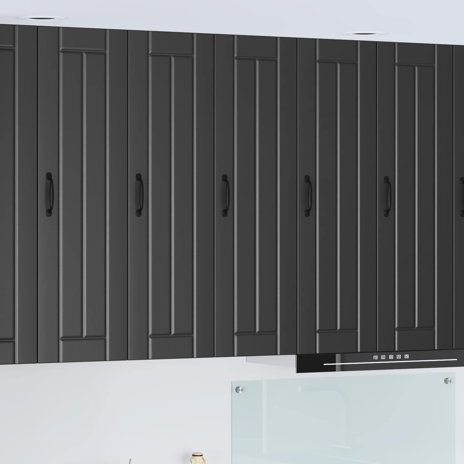 vidaXL Wandschrank LUCCA Schwarz 30 x 31 x 100 cm Holzwerkstoff