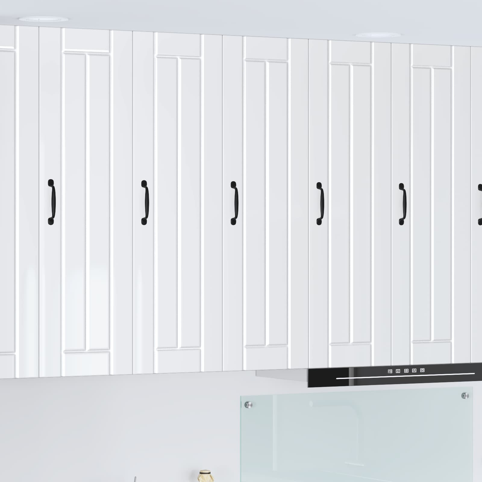 vidaXL Wandschrank LUCCA Hochglanz Weiß 30 x 31 x 100 cm Holzwerkstoff
