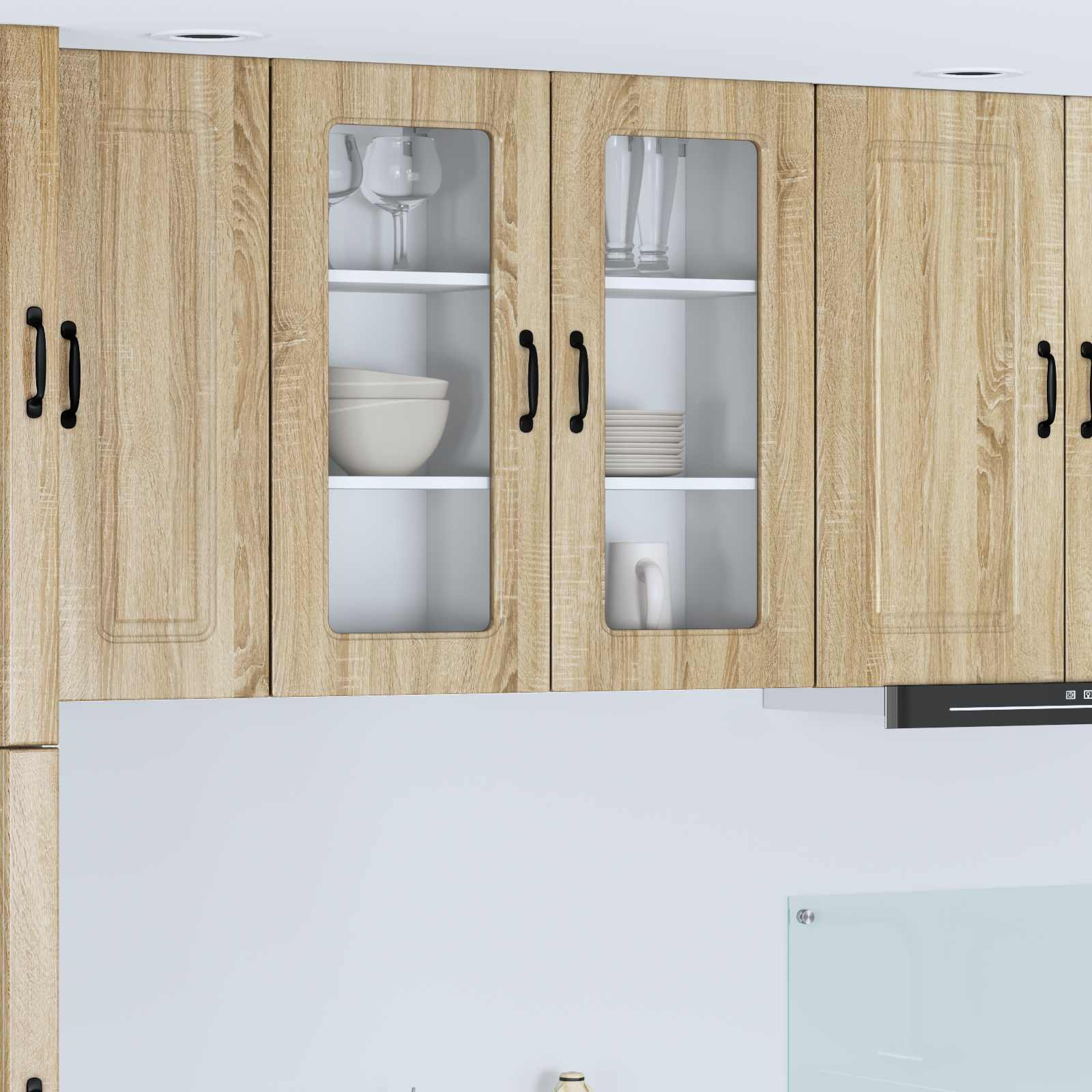 vidaXL Geschirrspülerfront Kalmar 2 pcs Sonoma-Eiche 40 x 31 x 80 cm