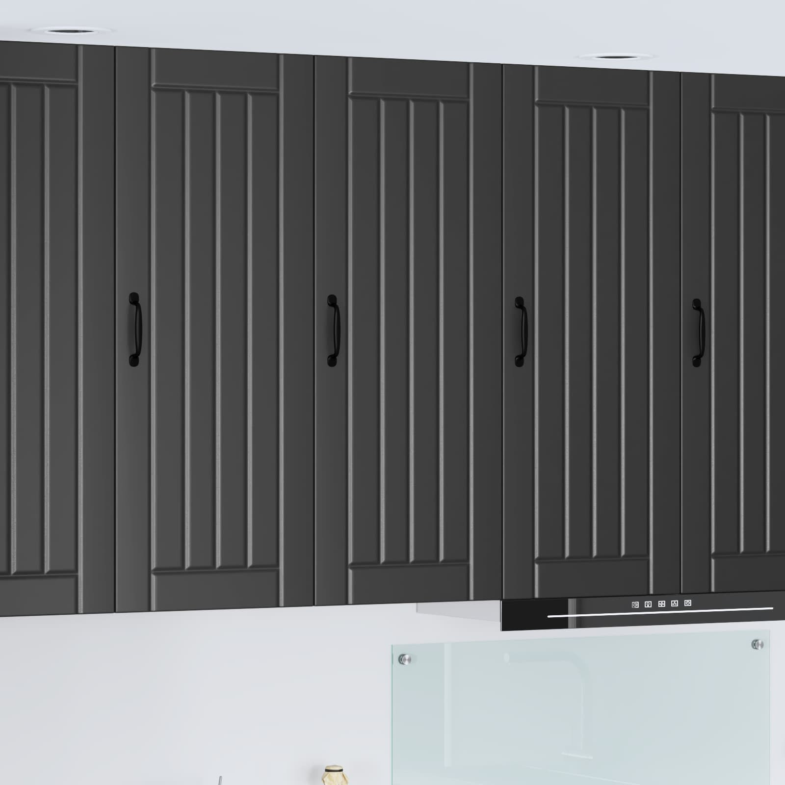 vidaXL Wandschrank LUCCA Schwarz 40 x 31 x 100 cm Holzwerkstoff