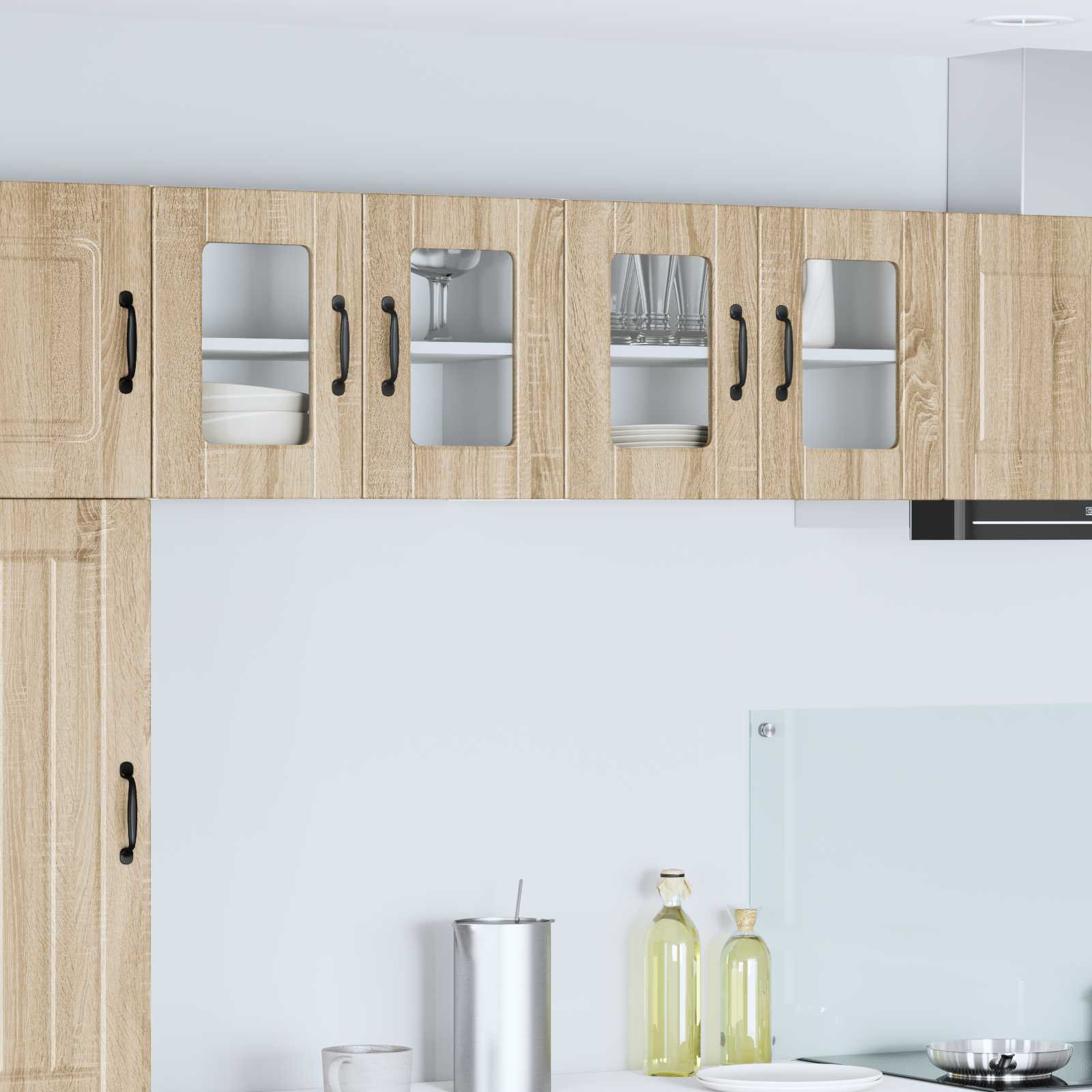 vidaXL Wandglas-Schrank PORTO Sonoma-Eiche 60 x 31 x 40 cm