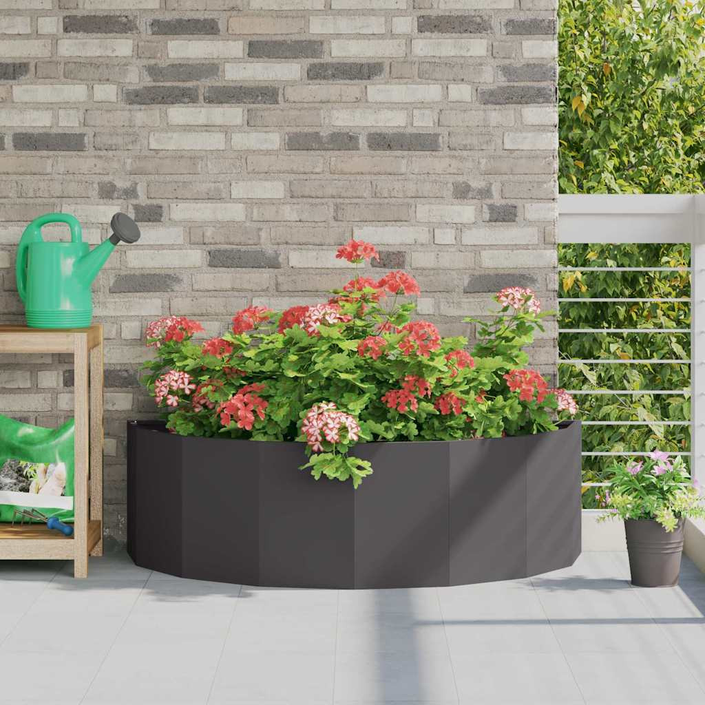 vidaXL Pflanzkübel Schwarz 120 x 60 x 35 cm Stahl