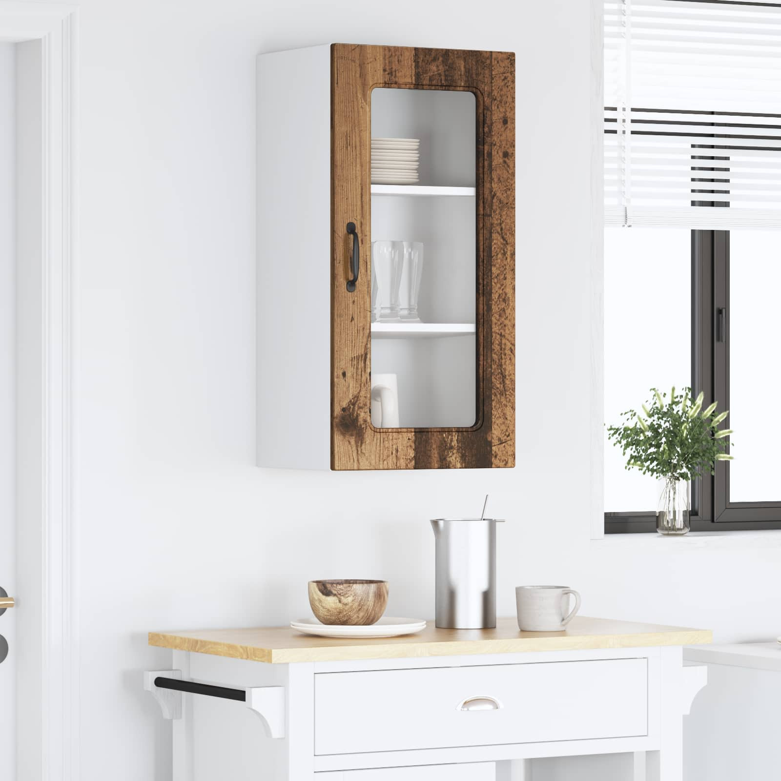 vidaXL Geschirrspülerfront Kalmar 2 pcs Altholz 40 x 31 x 80 cm