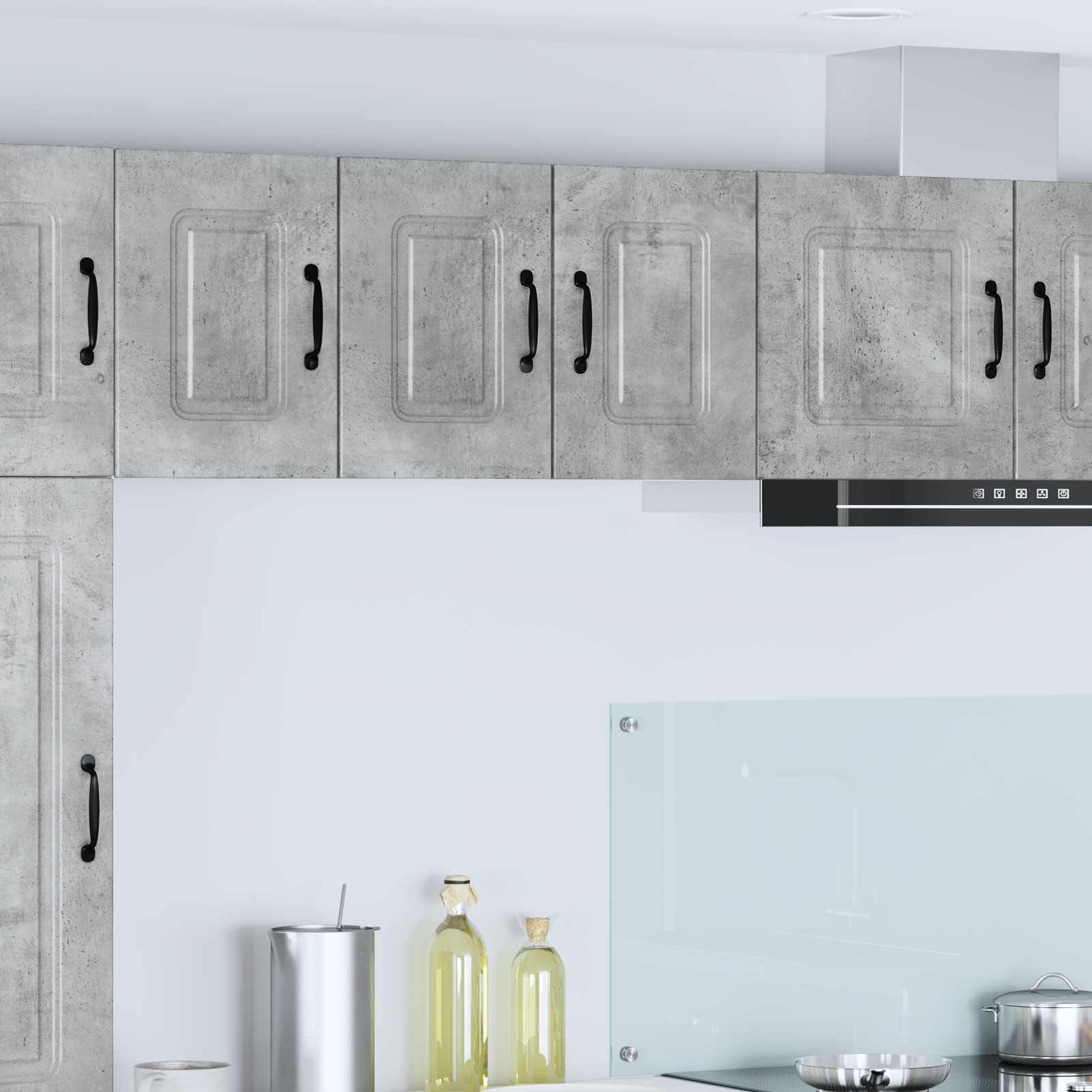 vidaXL Geschirrspülerfront Kalmar 2 pcs Beton Grau 30 x 31 x 40 cm
