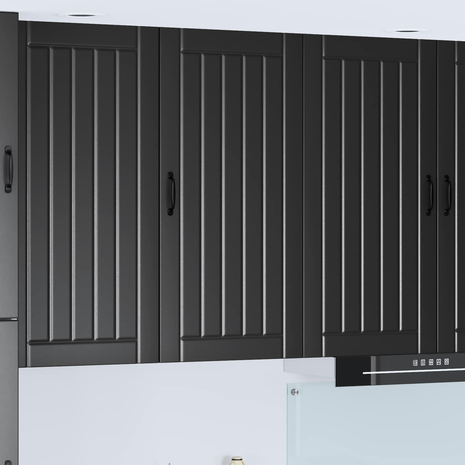 vidaXL Wandschrank LUCCA Schwarz 50 x 31 x 100 cm Holzwerkstoff