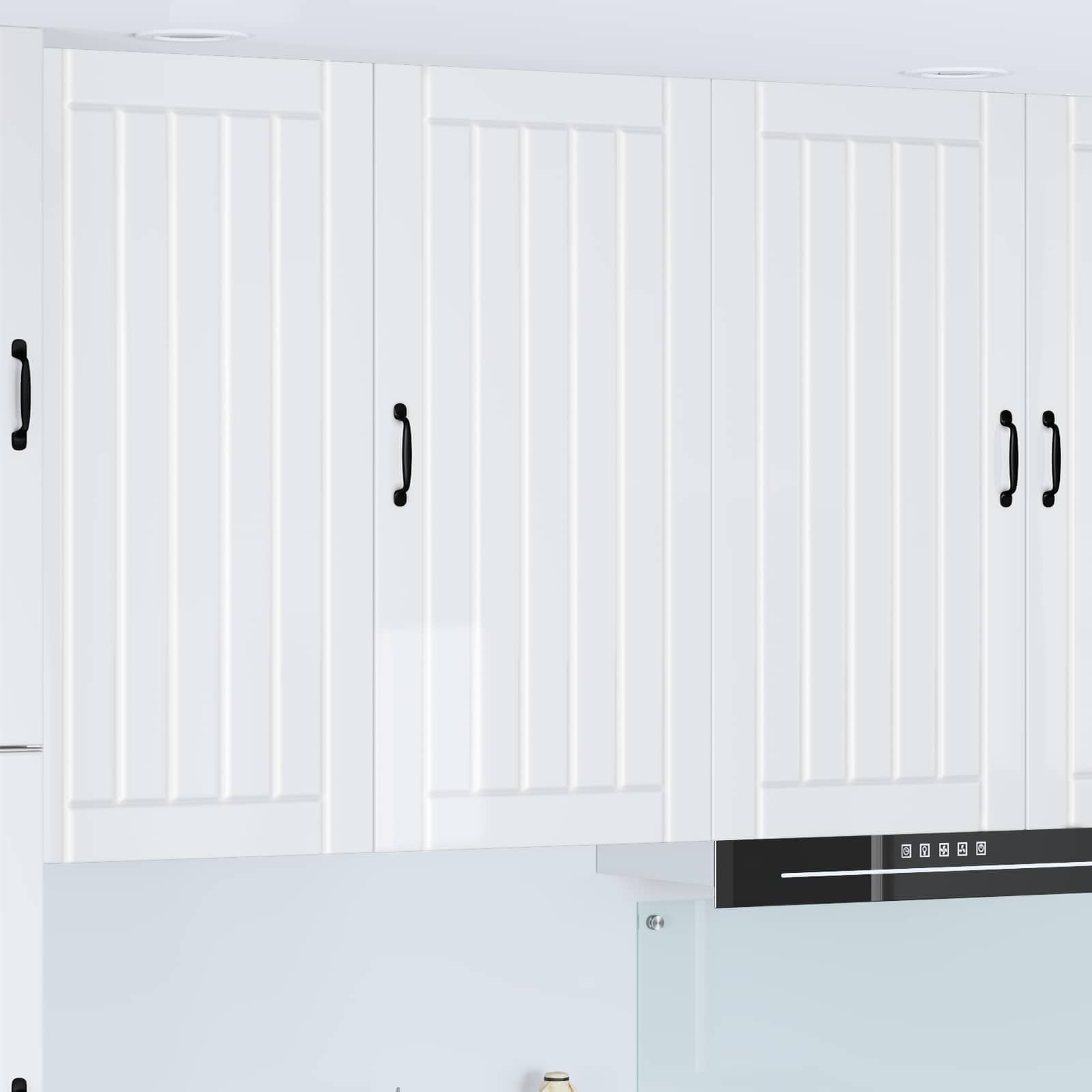 vidaXL Wandschrank LUCCA Hochglanz Weiß 50 x 31 x 100 cm Holzwerkstoff