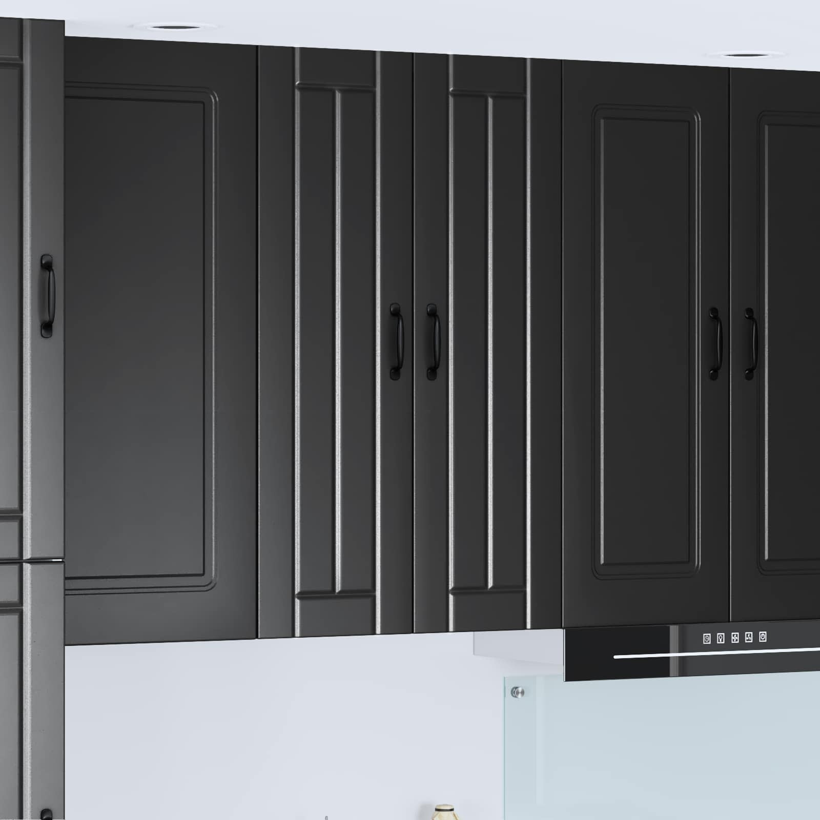 vidaXL Wandschrank LUCCA Schwarz 60 x 31 x 100 cm Holzwerkstoff