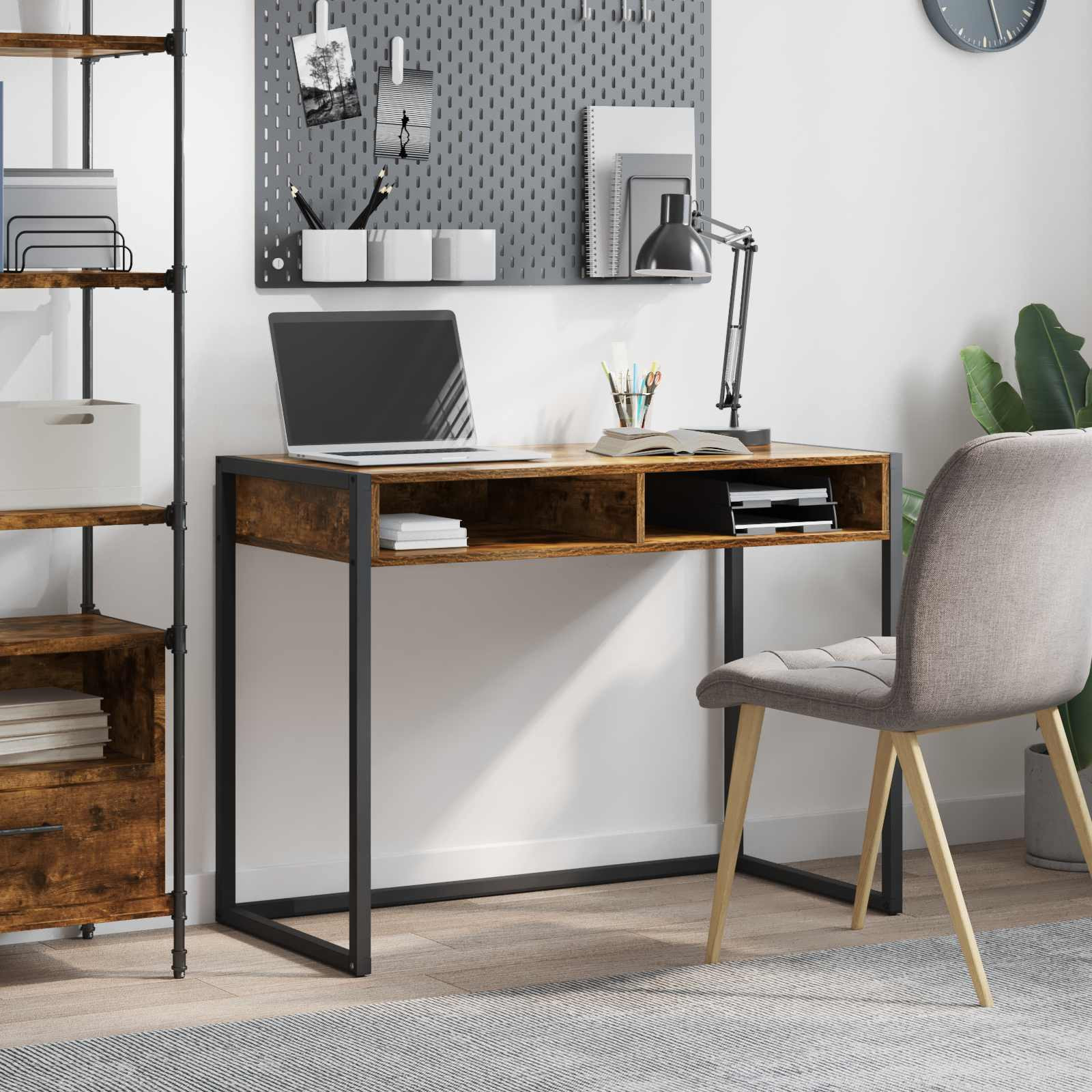 vidaXL Schreibtisch Raucharbe 100 x 50 x 75 cm Holzwerkstoff