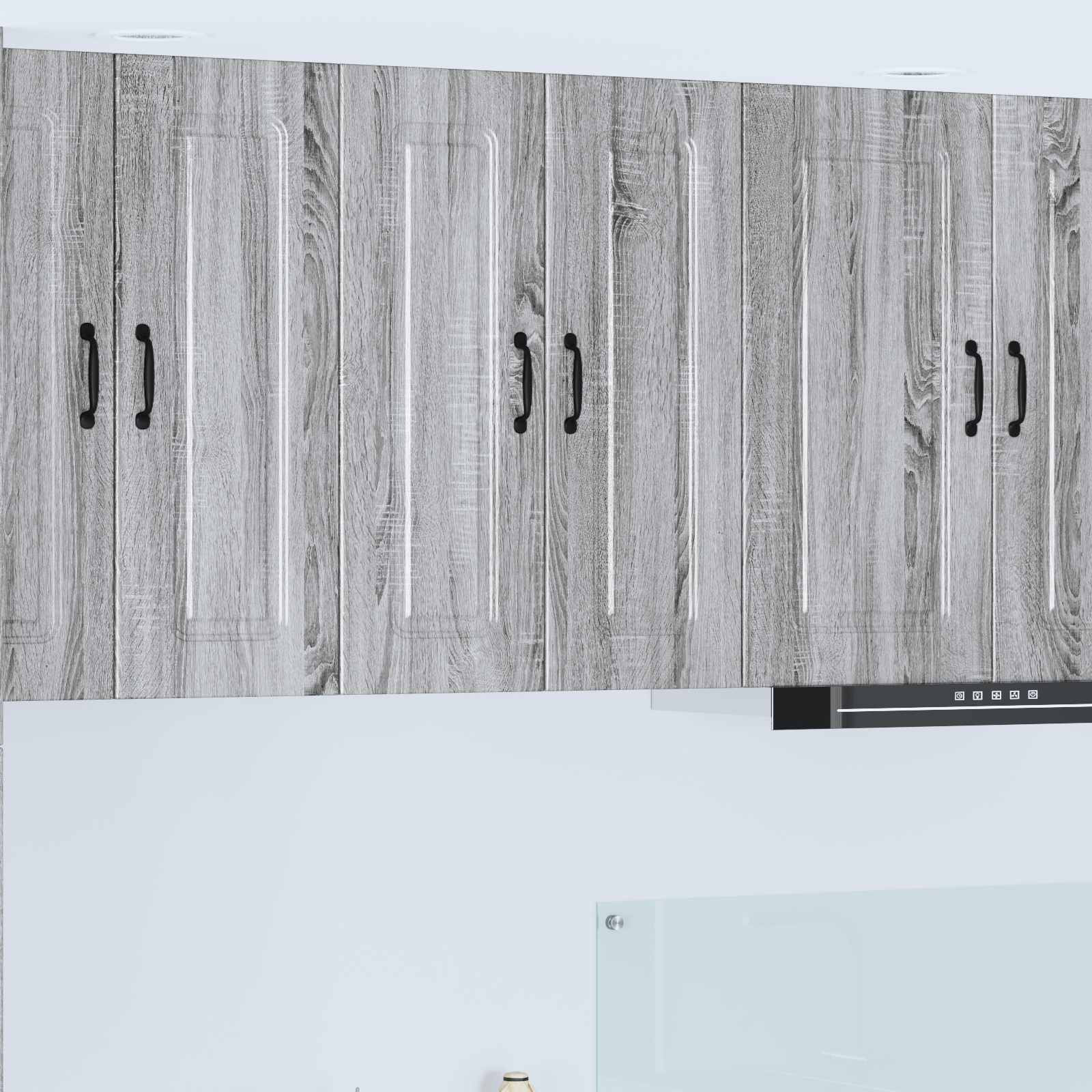 vidaXL Geschirrspülerfront Kalmar 2 pcs Graues Sonoma 30 x 31 x 80 cm