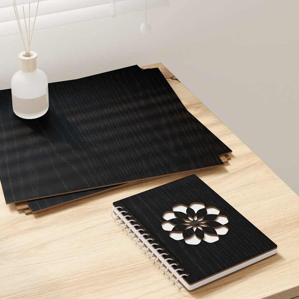 vidaXL Dekoplatten 12 pcs Schwarz Eichen-Optik 30 x 30 x 0,27 cm