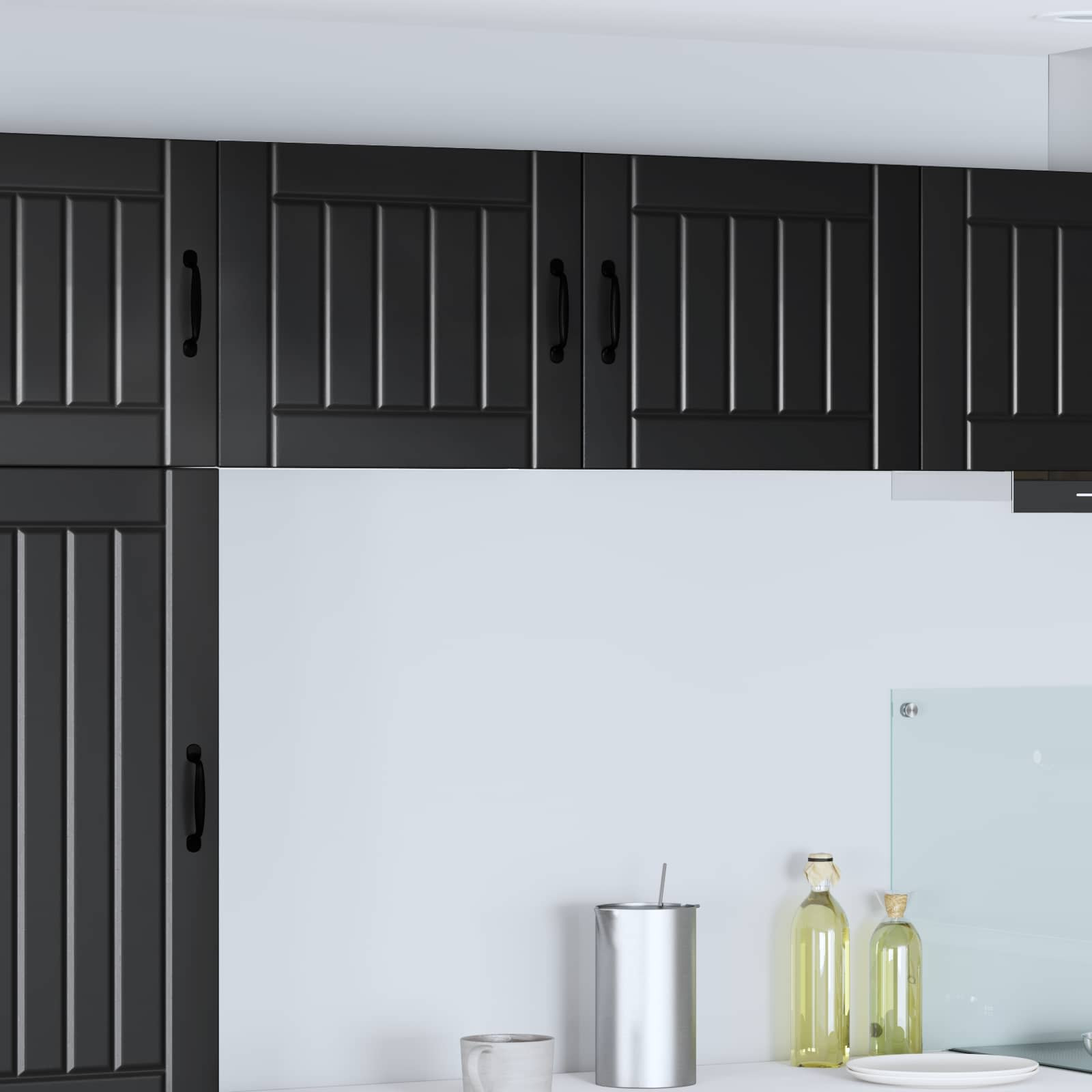 vidaXL Wandschrank LUCCA 2 pcs Schwarz 50 x 31 x 40 cm Holzwerkstoff
