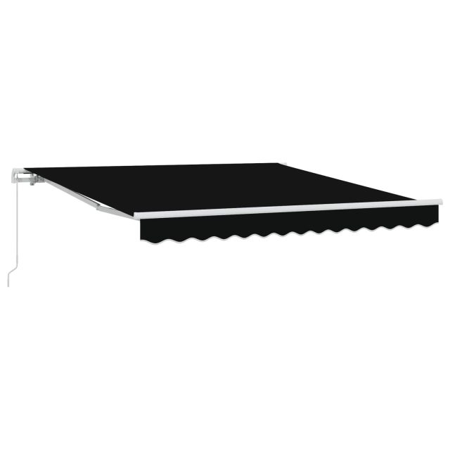 vidaXL Ausziehbare Markise Schwarz 300 x 250 x 165 cm