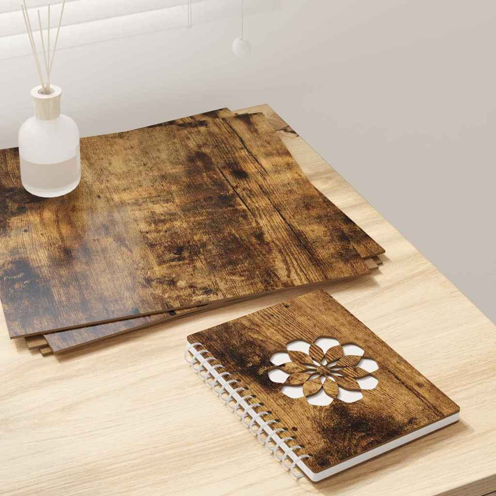 vidaXL Dekoplatten 12 pcs Geräucherte Eiche 30 x 30 x 0,27 cm